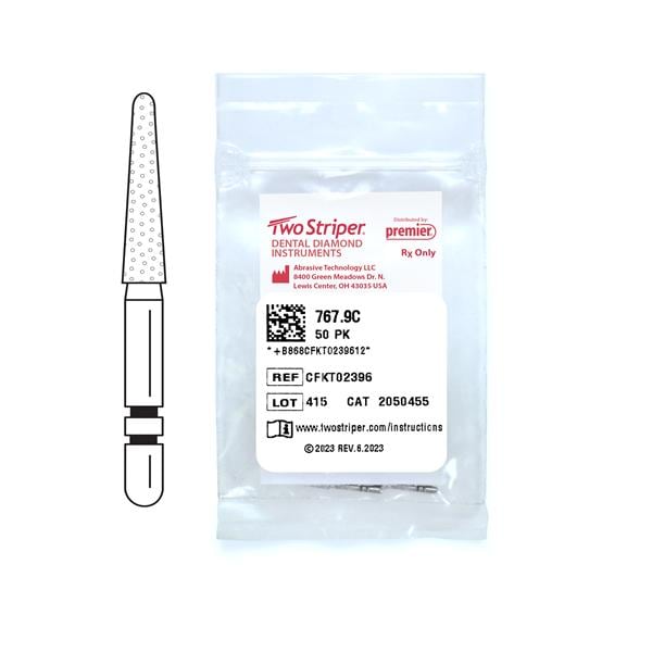 Two Striper 16A Diamond Bur Coarse 767.9C 50/Pk thumbnail 6