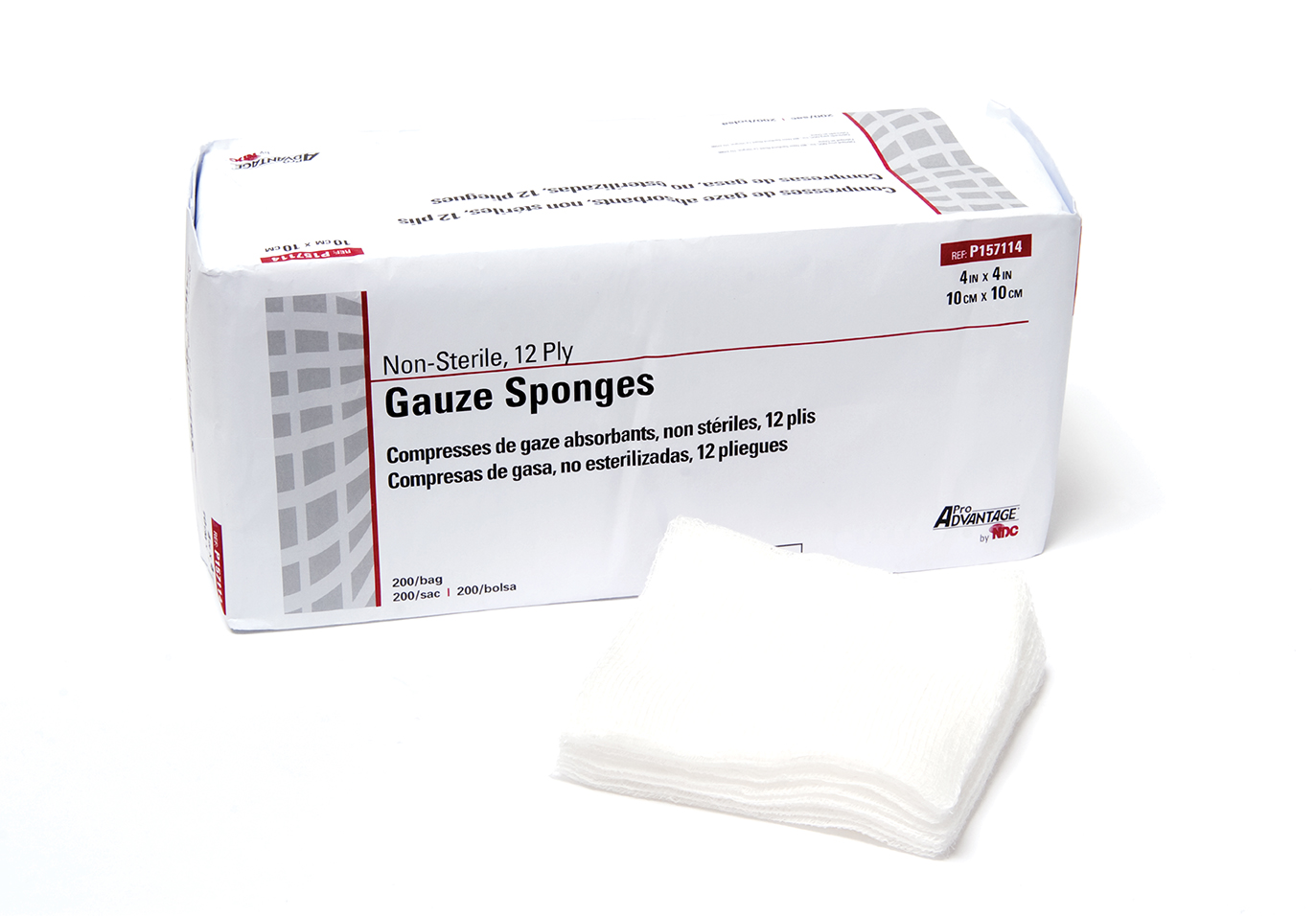 Advantage Non-Woven Sponges, Non-Sterile, 4" x 4", 2000/Pk, ENC3NWLA thumbnail 9